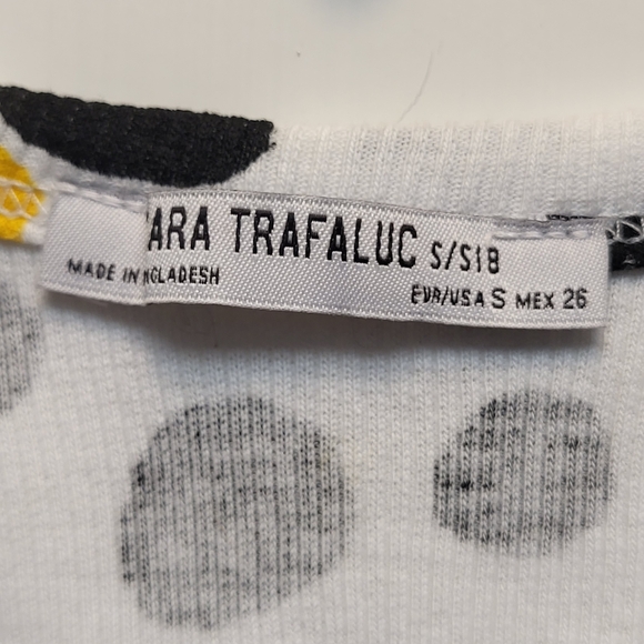 Zara Black and White Polka Dot Ribbed Sleeveless Halter Bodysuit - Size S - Picture 6 of 6